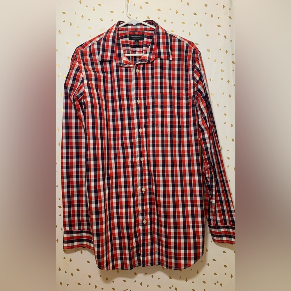 Banana Republic factory men’s red dress shirt - size large